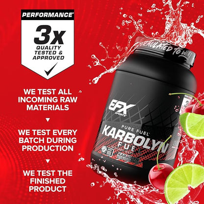 EFX Sports Karbolyn Fuel | Fast-Absorbing Carbohydrate Powder | Carb Load, Sustained Energy, Quick Recovery | Stimulant Free | 37 Servings (Cherry Limeade)