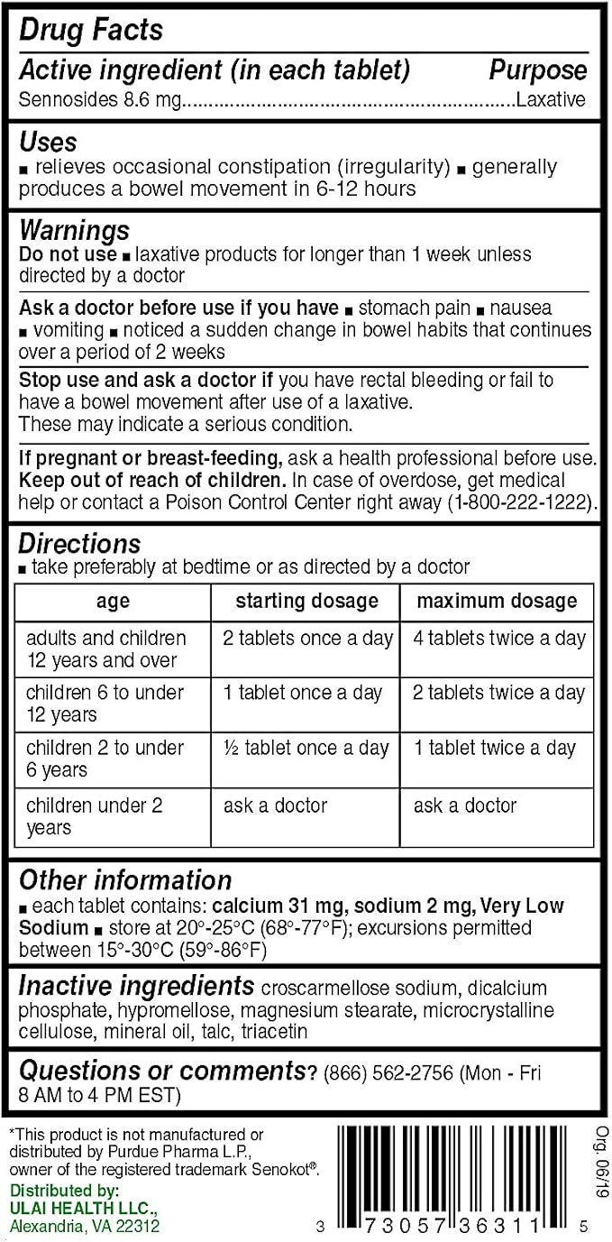 Senna Tablets 1000 Ct. | Natural Vegetable Laxative [Made in USA] | Laxatives for Constipation, Weight Management, Gas, Regularity | Pharbest