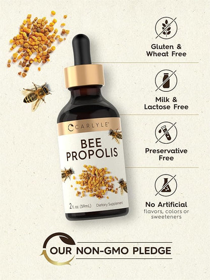 Carlyle Bee Propolis Tincture Drops | 2 Fl Oz | Liquid Extract | Non-GMO, Gluten Free Supplement