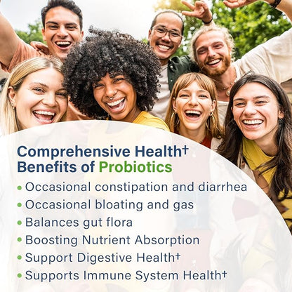 Raw Probiotics for Women & Men - 100 Billion CFU, 35 Strains, Organic Prebiotics & Natural Digestive Enzymes for Digestive, Gut & Immune Health - Soy and Gluten Free, Non-GMO, 120 Vegan Capsules