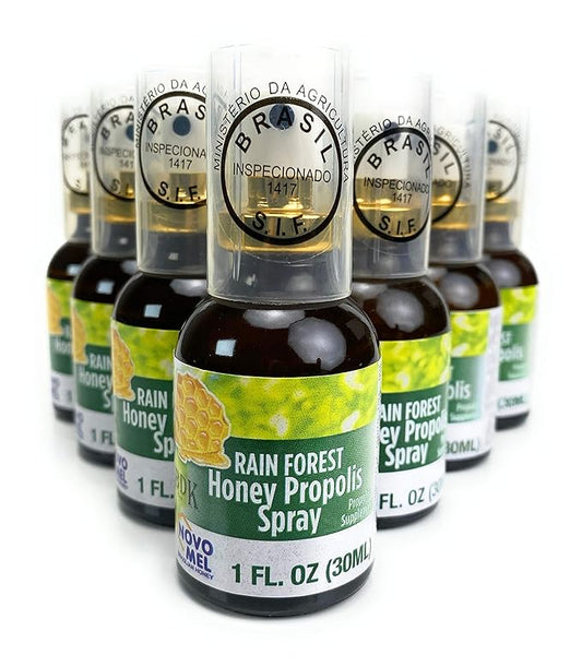 Brazilian Green Bee Propolis and Rain Forest Honey Oral Spray, 12 Bottle Pack
