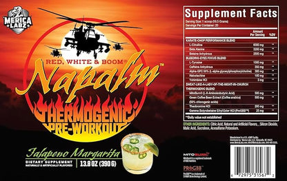 'Merica Labz Red, White and Boom Napalm Thermogenic Pre-Workout (Jalapeno Margarita)