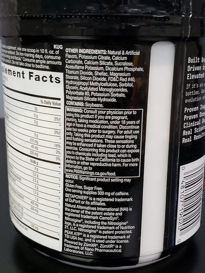 BEYOND RAW LIT Advanced Pre-Workout Formula, Sweet and Tart, for Energy, Focus, Endurance, Pumps, with 300mg Rapid and Targeted Release Caffeine, Creatine, Betaine, Beta Alanine, Taurine, 20 Servings