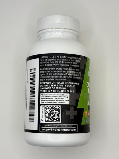 Clean Nutraceuticals Slippery Elm Psyllium Husk Pre Probiotic Digestive Gut Health Supplement with Aloe Vera Cascara Sagrada Marshmallow Root DGL Licorice Senna Extract