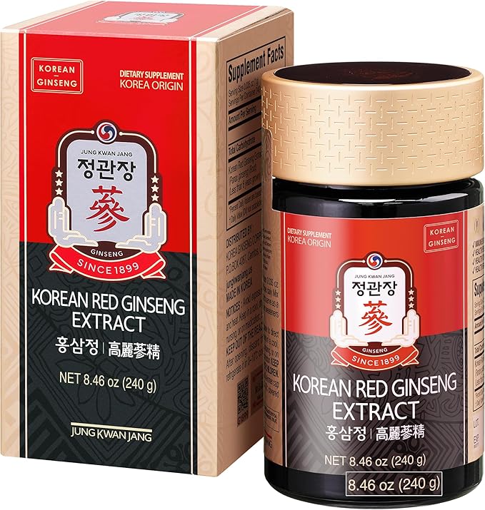 Renewed Korean Red Ginseng Extract Paste (Hong SAM JUNG) - Panax Ginseng Adaptogen Supplements - Energy Boost & Immune Support, Caffeine Free & Gluten Free (240g, 8.47 oz)