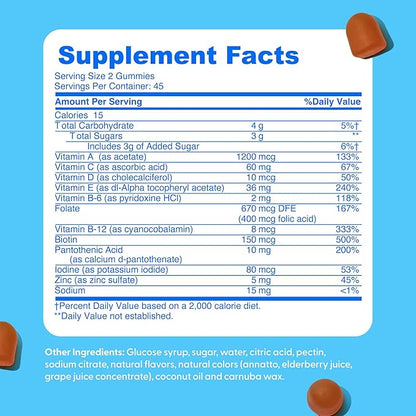 Feel Great Teen Multivitamin Gummies | Citrus & Strawberry Flavor for Teen Boys & Girls | for Bone, Muscle & Immune Support | Vegetarian | 30-Day Supply
