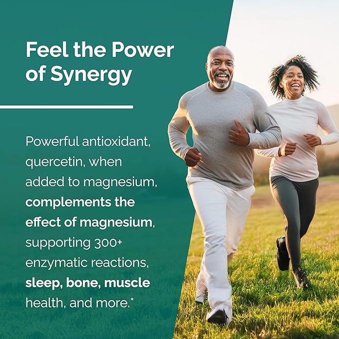 Sandhu's Magnesium Glycinate with Quercetin Capsules for Men & Women | Supports Immunity, Bone Health and Quality Sleep | 360 Count