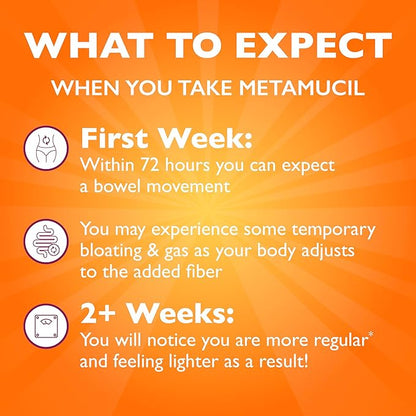 Metamucil, Daily Psyllium Husk Powder Supplement, 3-in-1 Fiber for Digestive Health, Plant Based Fiber, 300ct Capsules