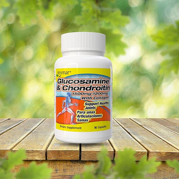 ARYMAR Glucosamine & Chondroitin with Collagen, Supports Joint Health (90 Capsules/Pack of 1)
