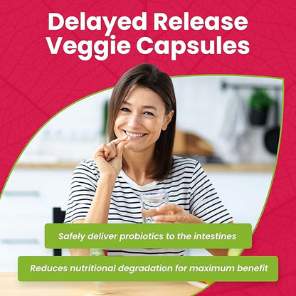 Mega-Strain 50 Billion CFU Probiotics + Prebiotics 30 Caps Probiotics for Women & Men - Maintain Good Flora Probiotic & Digestive Health - No Refrigeration Required Probiotics Lactobacillus Rhamnosus