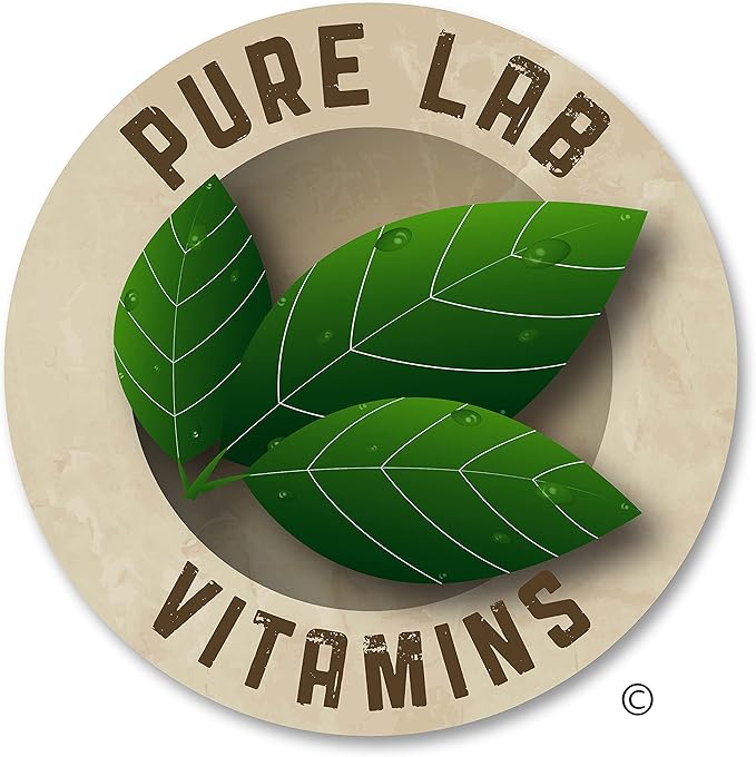Zinc Glycinate 23 mg Supplement - 60 Vegan Caps by Pure Lab Vitamins - Amino Acid Salt for Healthy Skin & Nails - Supports The Immune System, Prostate, Vision - Made in Canada