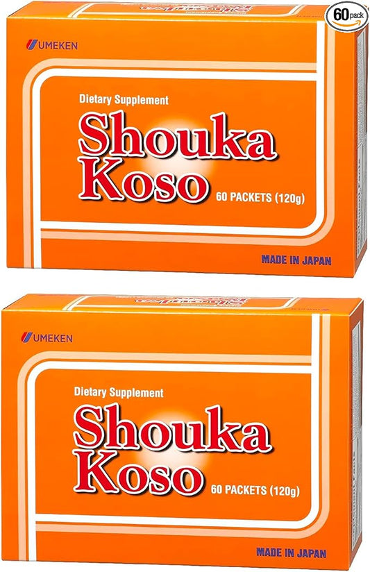 Umeken Shouka Koso, Digestive Enzymes from Fermented Vegetables and Grains, Japanese Supplement of Fermented Digestive Enzymes Probiotics Made in Japan, 60 Packets, Pack of 2, 2 Month Supply