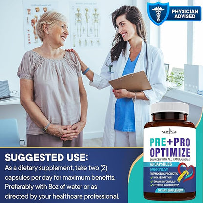 Pro Optimize Probiotics for Women, Menopause, 70 Billion CFU, Digestive Health - Support for Bloating, Hot Flashes, Joint Support, Night Sweats - Gut Health & Metabolism - Dong Quai (180 (Pack of 3))