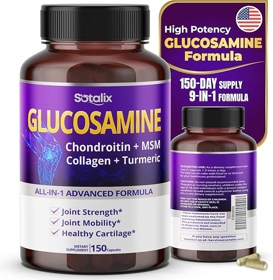 saminewith Chondroitin MSM Collagen Turmeric for Joint Strength & Joint Mobility * USA Made & Tested (150-day Supply (Pack of 1))