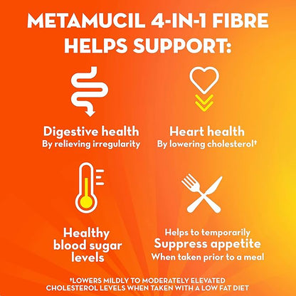 Metamucil Smooth Texture Fibre, Unflavoured - Sugar Free, 660g,Powder,14256 units