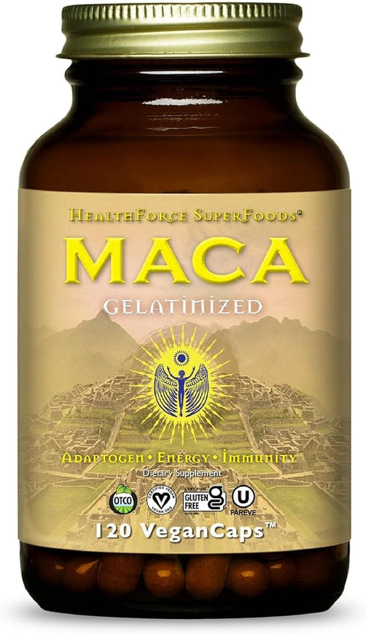 HEALTHFORCE SUPERFOODS Gelatinized Maca - 120 VeganCaps