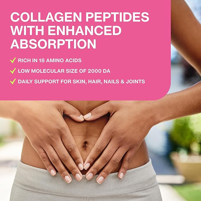 Hydrolyzed Collagen Peptides Supplement Powder for Women & Men - Ageless Skin, Strong Hair & Nails, Joint Support - Grass Fed Type I & III - Keto, Paleo, Gluten Free - 28 Servings, 9.88 oz, Unflavored