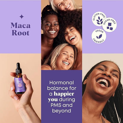JoySpring Organic Maca Root Liquid Drops for Women – Energy & Wellness Peruvian Maca Supplement – New Mom Gifts – with Vitamins B2, B6, Niacin (B3), Iron & Calcium – 1 oz | 30 Servings