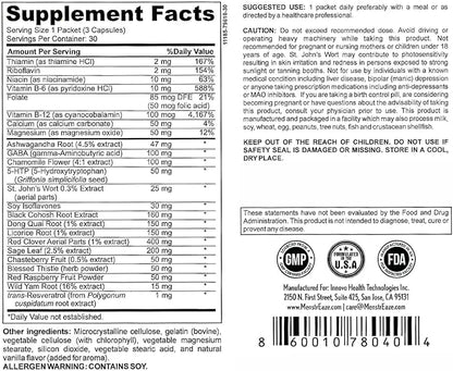 Hormone Balance for Women – PMS Support Supplement for Mood, Menstrual Cramp, Bloating, Hormone-Free Perimenopause & Menopause Support, Chasteberry, Black Cohosh, St. John’s Wort, 30 Daily Packets