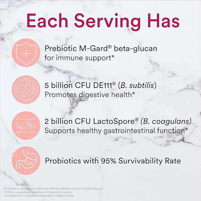 SmartyPants Adult Probiotic & Prebiotic Gummies for Digestive Health: 6 Billion CFU Gut Health Supplement, Clinically Studied Prebiotic for Immune Support, Strawberry, 60 Count (30 Day Supply)