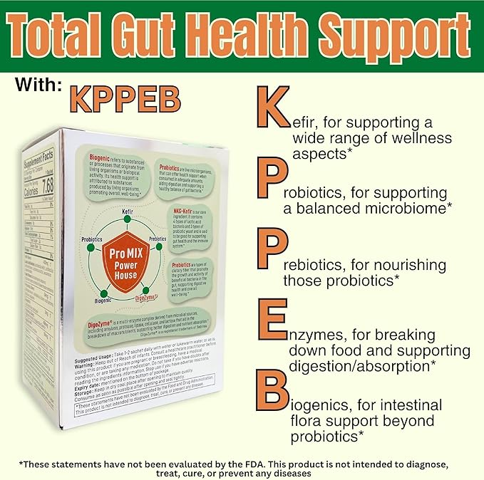 Pro Mix Light Enzyme Plus - Kefir, Probiotic, Digestive Enzyme, Prebiotic Supplement - Japanese Powder Supplement for Supporting Gut Health, and Digestion - 20ct.