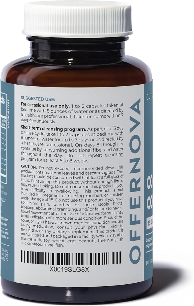 Complete Colon Detox 15 Days 30 Capsules, All Natural Colon Cleanser for Bloating and Constipation Relief for Women & Men, Advanced Gut Cleanse Detox