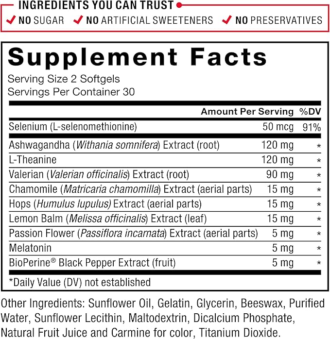FORCE FACTOR Somnapure Softgels 2-Pack Sleep Aid to Fall Asleep Faster, Stay Asleep Longer, Wake Up Refreshed, Sleep Aid for Adults with Melatonin, Ashwagandha, Valerian Root, 120 Softgels