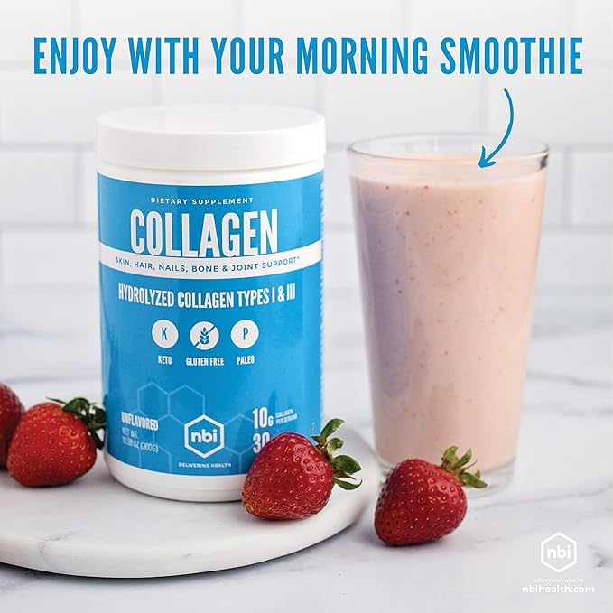 Non-GMO, Grass Fed, Unflavored, Collagen Protein Powder, Paleo- and Keto Friendly, Type I and III Hydrolyzed Collagen, Amino Acids Supplement, Pasture Raised, Dairy Free, Soy Free, Gluten Free