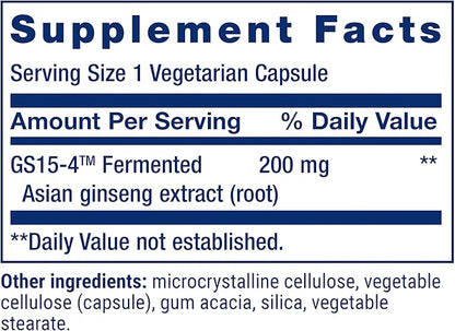 Life Extension Ginseng Energy Boost, Energy Support, Healthy Stress Management, Gluten-Free, Non-GMO, Vegetarian, 30 Capsules