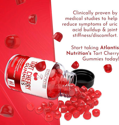 Tart Cherry Gummies 2-Pack with Celery Seed Extract - Advanced Uric Acid Cleanse for Immediate Relief. Powerful Antioxidant with Joint Support - 120 Gummies