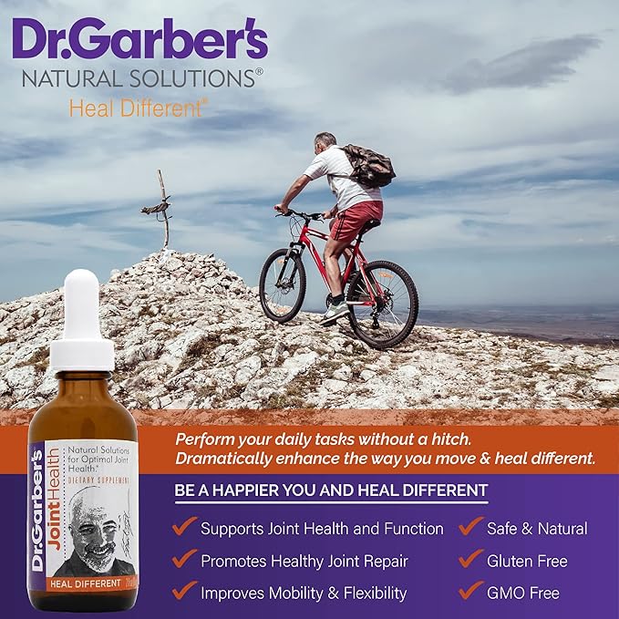 Dr. Garber's Natural Solutions Joint Health Oral Drops - Gemmotherapy Liquid Supplement for Healthy Joint Support & Function, Joint Repair, and Improved Mobility & Flexibility - 60ml