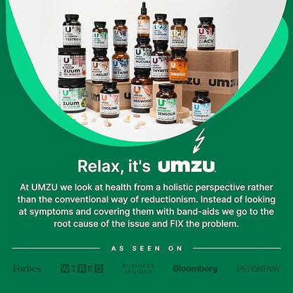 UMZU Mucuna Pruriens - Dopamine Production Support - Brain, Well-being & Memory Health - Antioxidants & Hormone Support - 30 Day Supply - 60 Capsules