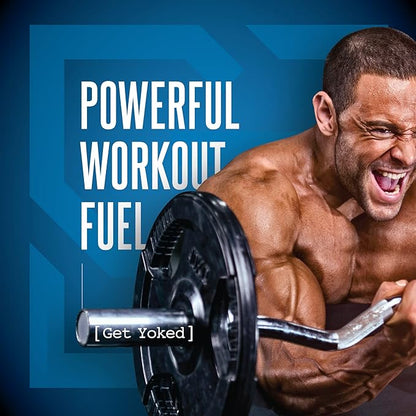 Siren Labs Shock’D Yoked High Stim Pre-Workout – Caffeine, Taurine, Citrulline Malate, Agmatine, Betaine Anhydrous–High Energy & Powerful Muscle Pumps-Nitric Oxide–Flex on The Beach (30 Servings)