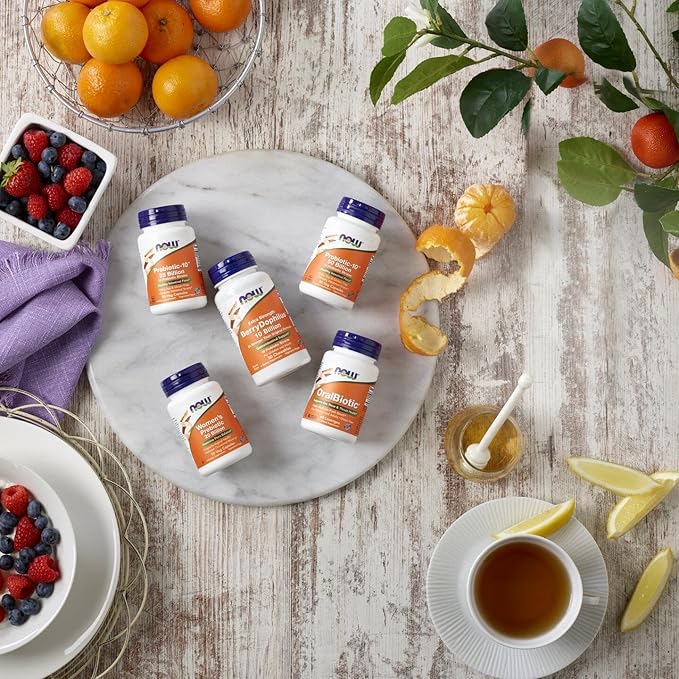 NOW Foods Supplements, BerryDophilus™, Developed for Adults & Children with 10 Probiotic Strains, Extra Strength,Strain Verified, 50 Chewables