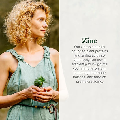 Global Healing USDA Organic Zinc Supplements Liquid - Pure Vitamin Drops for Immune System Boost, Hormone Balance, and Healthy Aging - Natural, Vegan-Friendly, Non-GMO, Organic Zinc Vitamins (2 Fl Oz)