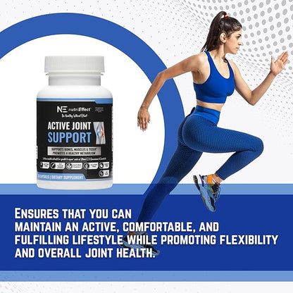 Active Joint Support Supplements | Supports Bones, Muscles & Tissue | Promotes a Healthy Metabolism | Natural Ingredients - Essential Nutrients for Growth & Repair | 60 Count