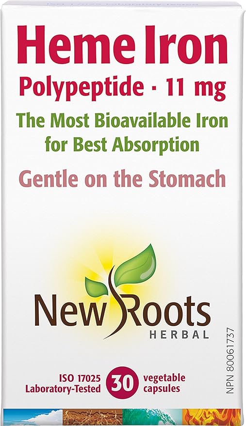 Heme Iron - New Roots Herbal - 30 Capsules