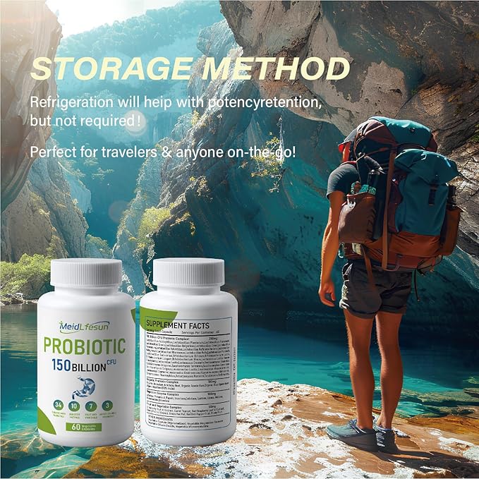 Organic Probiotic and Prebiotics,150 Billion CFU 34 Strains, Digestive Enzymes,for Men and Women, 60 Vegan Capsules for Gut Health & Digestive Support, Non-GMO, Gluten Free