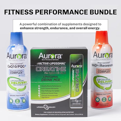 Aurora Nutrascience Mega-Liposomal CoQ10, PQQ & Vitamin C, Energy and Cellular Support, Gluten Free, Non-GMO, Sugar Free, Strawberry, 32 Servings, 16 fl oz
