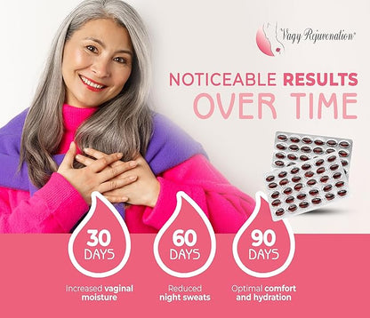 Wet by Nature | 60 Pills | Natural Feminine Hydration for Menopause Support & Lasting Comfort | Estrogen-Free Daily Oral Supplement to Help Relieve Vaginal Dryness, Burning & Itching