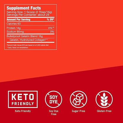Bulletproof CollaGelatin, Gelatin Enhanced with Collagen Protein, Perfect for the Keto and Paleo Diet Recipes (16 Ounces)