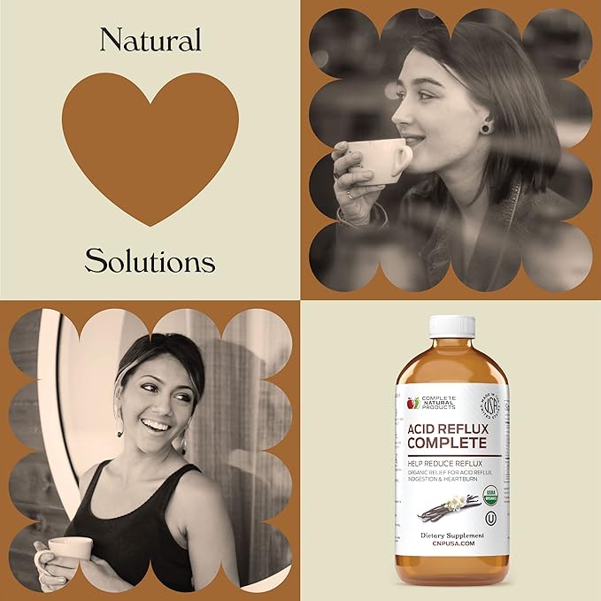 Acid Reflux Complete 8oz - Natural Organic Liquid Heartburn, GERD, & Amish Reflux Relief Remedy & Medicine