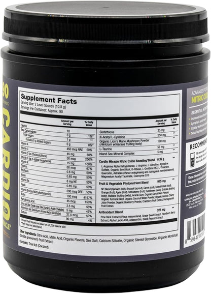 The Complete Nitric Oxide Solution - Nutritional Heart Healthy L-Arginine and Organic Beetroot Drink Mix, 90 Serving Canister