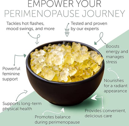 Terramed Just Think Comfort Perimenopause Supplements Women | Premenopausal Gummy Vitamins | Relief for Hormonal Balance & Mood Swings | Supports Menstrual Cycle Regulation | 60 Vegan Gummies