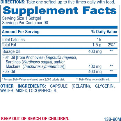 Fish Oil Omega 3 6 9 Supplement - Full Spectrum Clinical Formula Fish Oil Pills with Omega-3 Fatty Acids EPA & DHA plus GLA ALA Oleic Acid and More for Brain Heart & Overall Health - 90 Day Supply