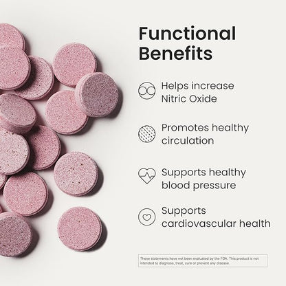 HumanN Neo40 Daily Heart & Blood Circulation Supplements to Boost Nitric Oxide - Supports Blood Pressure - from Maker of SuperBeets -Includes 30 Dissolvable Tablets - Tasty Fruity Flavor