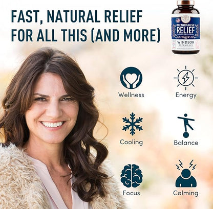 Menopause Supplements for Women - 5-HTP, Dong Quai, Black Cohosh for Menopause Hot Flashes, Night Sweats Relief Support - Womens Pre Meno Premenopausal Perimenopause Supplement - 90 Caps