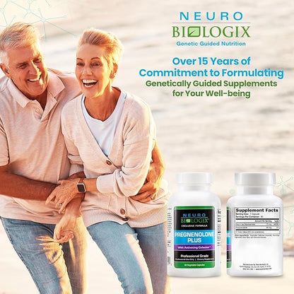 Pregnenolone Plus - Optimal Pregnenolone Supplement for Women to Support Energy, Mood & Mental Clarity - Promotes Mitochondrial Function & Hormone Balance with Niacinamide – 60 Vegetable Capsules