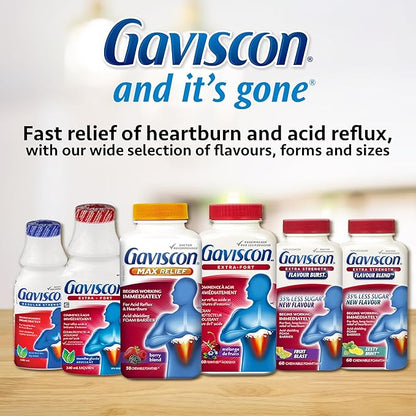 Gaviscon Gaviscon Extra Strength Liquid Fruit | Long-Lasting Acid Reflux and Heartburn Relief | 340ml 1 Count