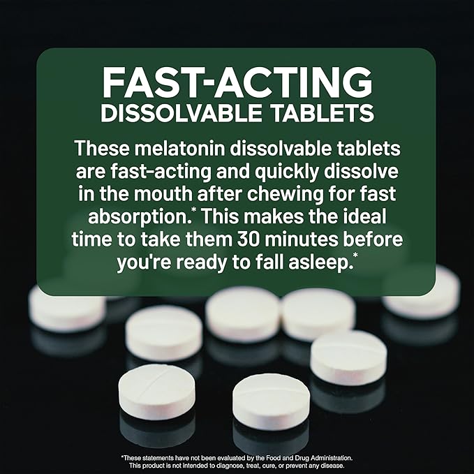 Smarter Nutrition Smarter Sleep Melatonin Dissolvable Tablets 4.5mg + Natural Clinically Proven Lactium® for Sleep & Stress Support - Mint Flavor Melatonin Tablets - Non-GMO-180 Count[90-Day Supply]